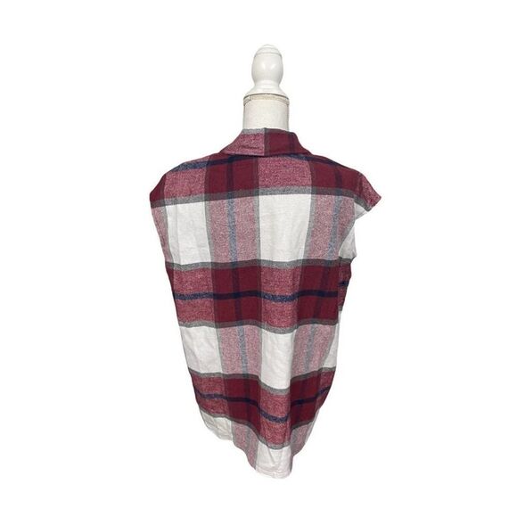 SHEIN Plaid Button Front Sleeveless Shirt Large - Picture 3 of 10